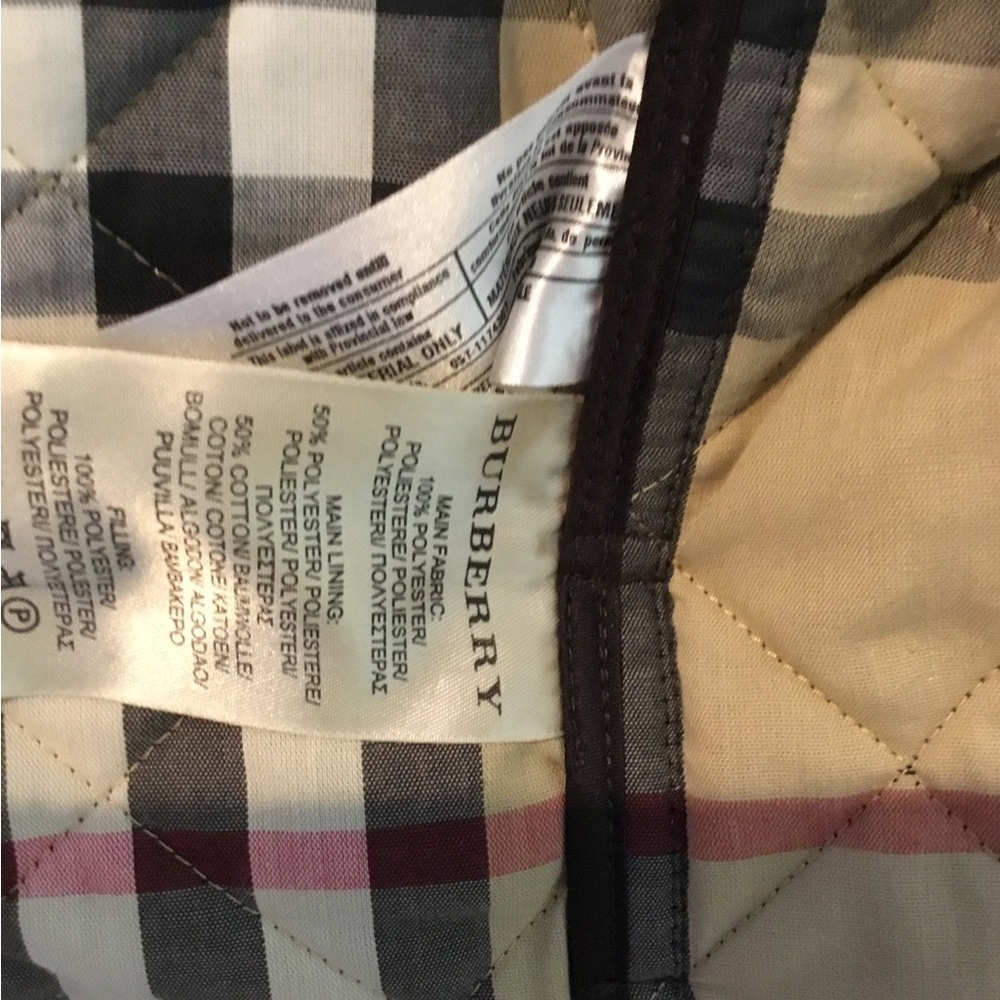 BURRBERRY BRIT JACKET WITH CLASSIC NOVA CHECK LINING.  SIZE 4 QUILTED JACKET​ - Picture 7 of 7